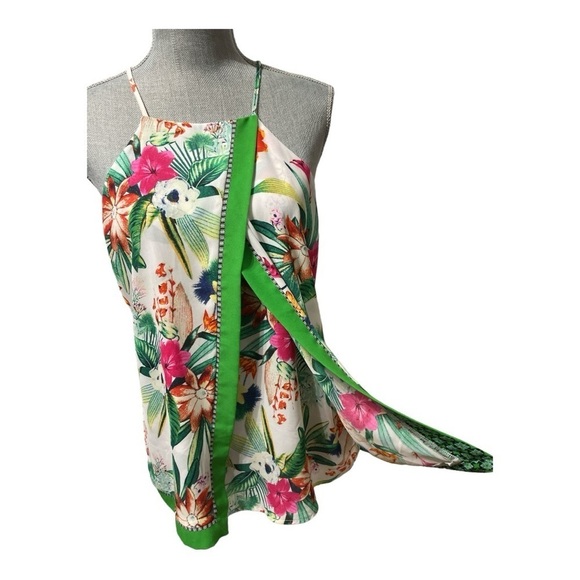 Soho NEW YORK & COMPANY Sleeveless tropical floral top size M - Picture 5 of 9